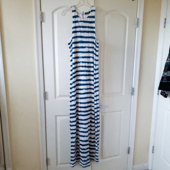 Lauren Ralph Lauren Dresses & Skirts - Lauren Ralph Lauren Blue and White Maxi